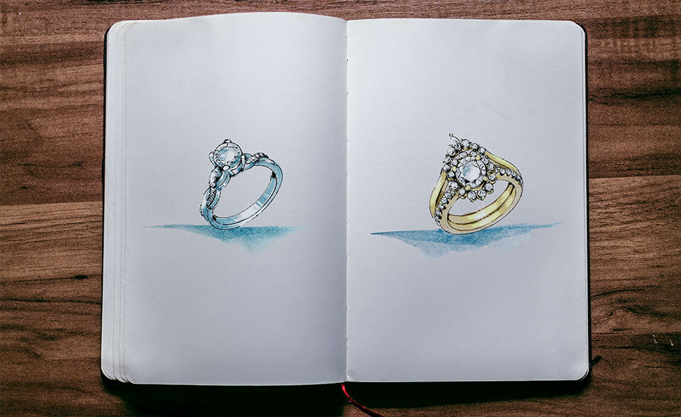 Ring designs in a notebook