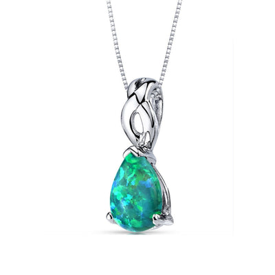 Teardrop Shaped Opal Necklace