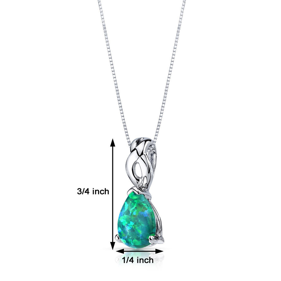 Teardrop Shaped Opal Necklace